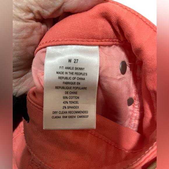 Else - coral jeans - size 27 - GUC - Picture 5 of 5